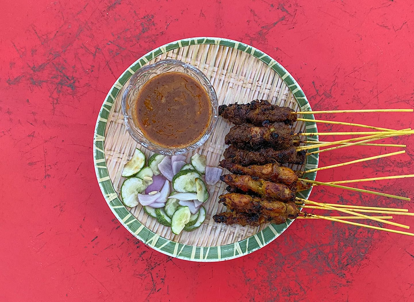 satay campur ayam dan daging